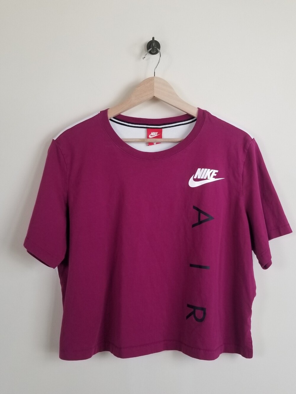 Nike Air Cropped Colorblock Tee Shirt Size XL
